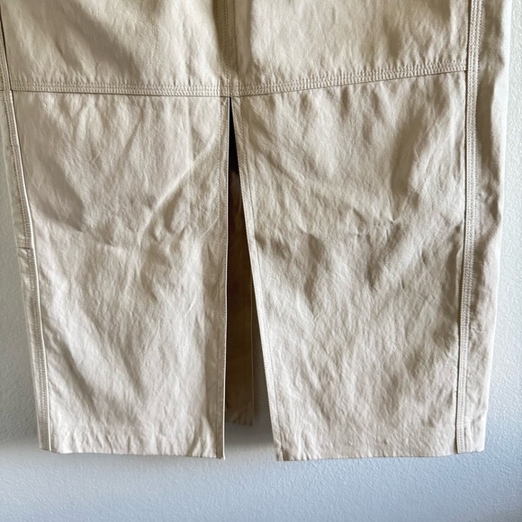 A.L.C Alden Faux Leather Front Back Slit Midi Skirt Size 4 - Picture 10 of 16